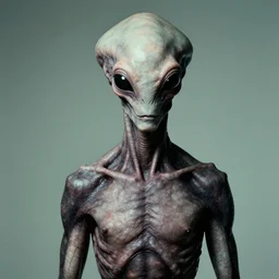 portrait-photograph of an alien by H R Giger ::