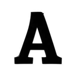 capital letter a, black on a white background