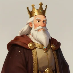 portrait of a medieval old king, artstation, cartoon, elegant, highly detailed, digital painting, concept art, smooth, sharp focus, illustration, art by makoto shinkai, don bluth, jean giraud, atey ghailan, akihiko yoshida, tom whalen, fadeev