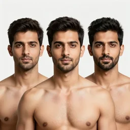 clean-shaven Avan Jogia as triplets