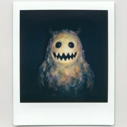 photograph of a glitchy monster, scary, uncanny, shot on polaroid