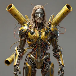 jesus abstract, weta, soft biotech, bumblebee tubes, wires, hifructose, scifi, fantasy, cyberpunk, intricate, decadent, highly detailed, octane render, artstation, concept art, smooth, sharp focus, art by artgerm, wlop