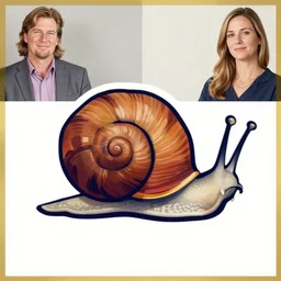 professional illustration of !iconic sports logo! of a snail by Brandon Hubschman and Maureen Raisch