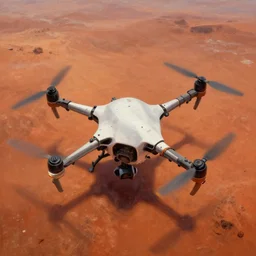 mars, drone view, oleo painting, highly detailed, 8 k, photorealistic, art concept, artstation, sharp focus