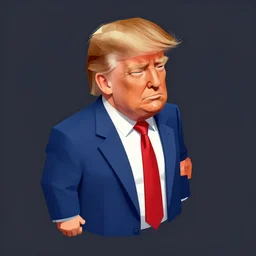 donald trump, isometric game asset, digital art, detailed drawing, artstation