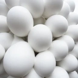 many white egg shaped spheres intersect and merge into a parametric building designed by antti lovag