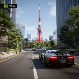 screenshot of forza horizon set in tokyo japan, uhd, dlss, rtx, unreal engine