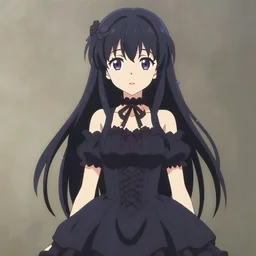 anime portrait of a young girl wearing a pleated gothic dress and choker, kyoto animation, last exile, blue submarine no. 6, katsura masakazu, tsutomu nihei, gustav klimt, loish, murata range, kawaii, manga, bright colors, beautiful, vibrant, gradation, jean giraud, moebius, fantasy