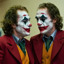 Nicolas Sarkozy playing the Joker with makeup