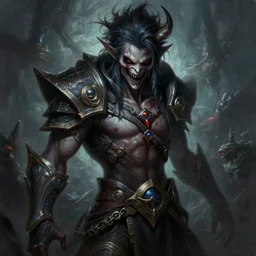 beautiful portrait painting of a horrifying terrifying scary ominous detailed teemo from league of legends, fantasy horror, game concept art, hyperrealism, dark surrealism, gothic