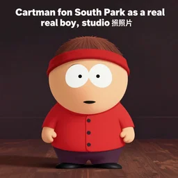 “Cartman from South Park as a real boy, studio photograph”