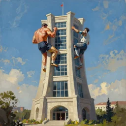 the great fisting tower, painting, 4 k