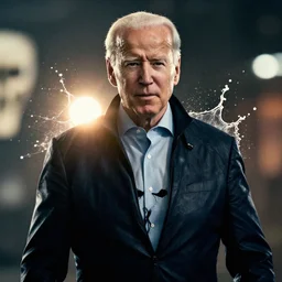 portrait of joe biden as the punisher in gears of war, splash art, movie still, cinematic lighting, ray tracing, octane render, long lens, shallow depth of field, bokeh, anamorphic lens flare, 8 k, hyper detailed, 3 5 mm film grain