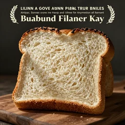 elaborate movie poster for a slice of white bread, photorealistic