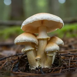 forest with butter mushrooms
