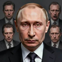 vladimir putin, putin is bald prehistoric reptiloid reptile eyes, toothless, horror macabre by donato giancola and greg rutkowski and wayne barlow and zdzisław beksinski, realistic face, digital art
