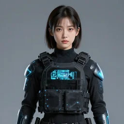 girl wearing tactical gear, intricate lights, bio luminescent, plasma, by ruan jia and artgerm and range murata and wlop and ross tran and william - adolphe bouguereau and beeple. key art. fantasy illustration. award winning, artstation, intricate details, realistic, hyperdetailed, 8 k resolution.