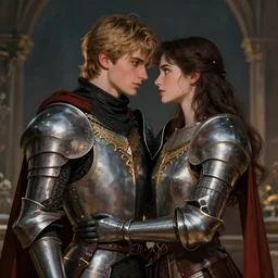 attractive arthur pendragon confesses his love for his attractive male knight, highly detailed, very intricate, cinematic lighting, by donato giancola and rossdraws and magali villenueve, featured on artstation