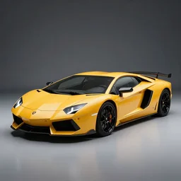 a lamborghini made out of swiss cheese in high def and studio lighting