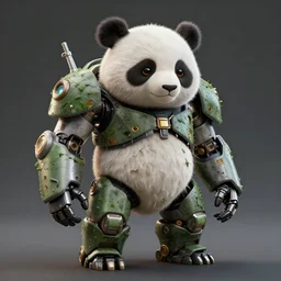 minimqlistic mech panda android, naturel, hyper detailed, digital art, trending in artstation, cinematic lighting, studio quality, smooth render, unreal engine 5 rendered, octane rendered, art style by klimt and nixeu and ian sprigger and wlop and krenz cushart