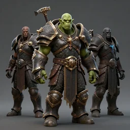 full shot orc character, lord of the rings, final fantasy, warcraft, diablo, dark fantasy, highly detailed, centered, artstation, smooth, sharp focus, octane render, 3 d render, ray traced, weta digital, ilm