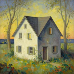 a house in nowhere, surrealism, painted by art by tsuyoshi nagano, greg rutkowski, artgerm, alphonse mucha - h 7 6 8
