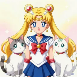 three cats from sailor moon