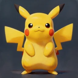 oil painting of a buffed pikachu with big muscles, trending on artstation, 4k