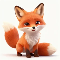 A cute fox, smiling, digital art, art by silverfox5213