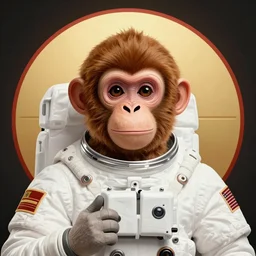 astronaut monkey Byzantine religious icon