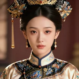 a lovely and shiny young empress of qing dynasty, face by artgerm, ross tran, fuji choko, loish, makoto shinkai, uhd, attractive, symmetrical portrait, beautifully lighting, cryengine, 8 k realistic hyper detailed, artstation, charming black eyes, luxury