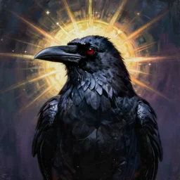 painting of a raven by the blair witch project | horror themed | creepy