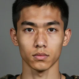 a light brown - skinned young man with short black hair, big brown protruding eyes, hard angled eyebrows, big hooked nose and prominent cheekbones, small mouth and long neck as a dnd knight, closeup portrait by gaston bussiere, j. c. leyendecker, craig mullins, symmetry!!, realistic face