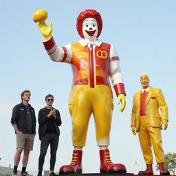 biggest ronald mcdonald statue in the world by beeple, darek zabrocki, tyler edlin, jordan grimmer, neil blevins, james paick, natasha tan, highly detailed, ultra detailed, ultra realistic, trending on artstation