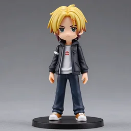 kurt cobain, an anime nendoroid of kurt cobain, figurine, detailed product photo
