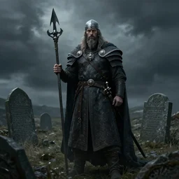 grave of a viking warrior, dark fantasy, inspired by iain mccaig, trending on artstation. com