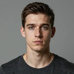 a guy who looks like the name of kyle, front face, front view, realistic, hyperrealistic, 8 k resolution, hd quality, detailed, very detailed, intricate details, studio quality photo, studio quality lighting