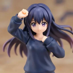 complete figure of goth wearing a comfy blouse, personification, tsurime eyes, tareme eyes, eyes by kon satoshi, anime eyes syndrome, dynamic pose, amiami, aniplex, kotobukiya, good smile company, beautiful composition, 4 5 mm lens, focal length 2, hdr