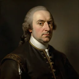 portrait of a 60 years old strict looking man, bald patch, sqare-jawed in medieval clothing, painting by Rosalba Carriera, Anton Mengs, Thomas Gainsborough, Élisabeth Vigée-Lebrun
