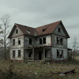 matte painting of abandoned house by stephan koldi
