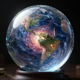 a entire universe inside a crystal ball, concept art, octane render, unreal engine 5, trending on artstation, high quality, 8 k, highly detailed, hyperrealistic, path traced, house background, hugh contrast, masterpiece, epic, fantasy, dramatic lighting, cinematic, high coherence