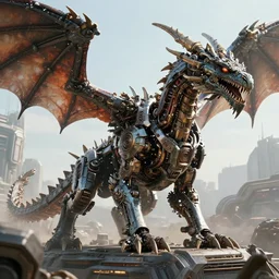 film still of a intricate mechanical scifi dragon in a marvel movie, science fiction industrial hard science, 8k, render octane