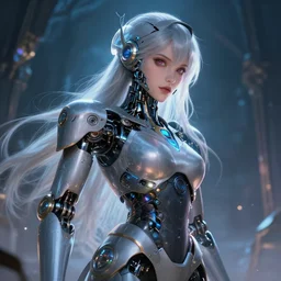 portrait _ of a beautiful magic robot character design fantasy intricate _ cinematic _ lighting _ highly _ detailed _ digital _ painting _ artstation by wlop