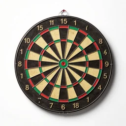 ornate dartboard, professional product shot, isolated on a pure white background, centered, entire object in frame, sharp focus, soft studio lighting