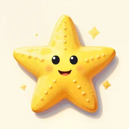Yellow Patric star  profile picture by Pixar, asymmetrical, Organic Painting , Matte Painting,  geometric shapes, hard edges :2 by Goro Fujita:4