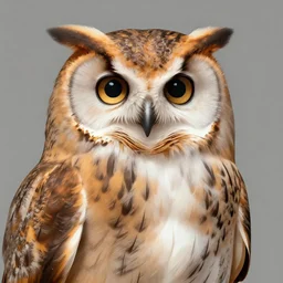 a furry owl, digital art by ninxeas