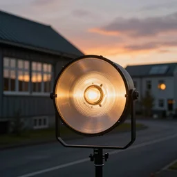 reykjavik junior college, sunset lighting, rim light, hyper realistic, cinematic frame