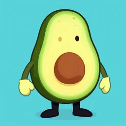 an avocado with arms and legs wearing a starfleet uniform