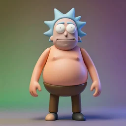 hyperrealistic rendering, fat smooth cronenberg flesh monster rick and morty, action figure, sofubi, studio lighting, colored gels, colored background, xf iq 4, 1 5 0 mp, 5 0 mm, f 1. 4, iso 2 0 0, 1 / 1 6