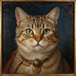 medieval cat painting